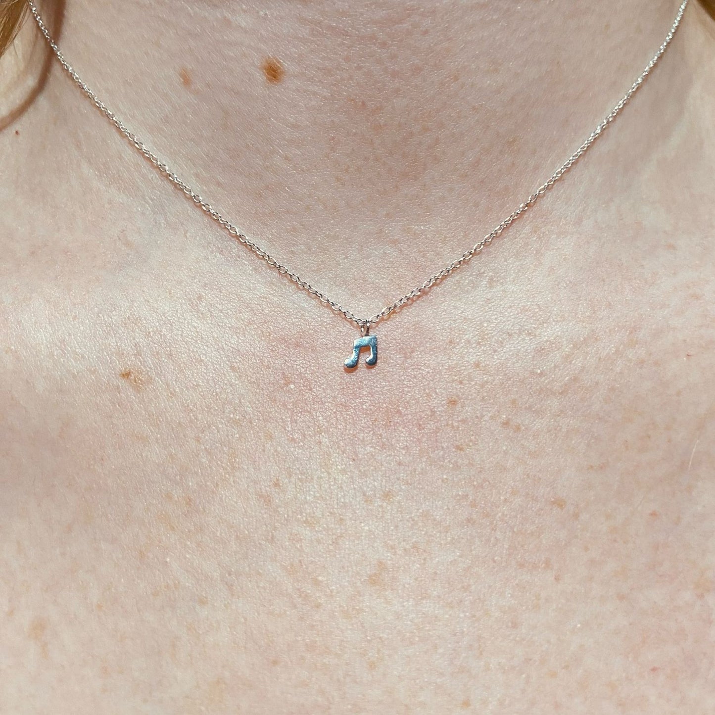 Sterling Silver Music Note Necklace - The Cadence