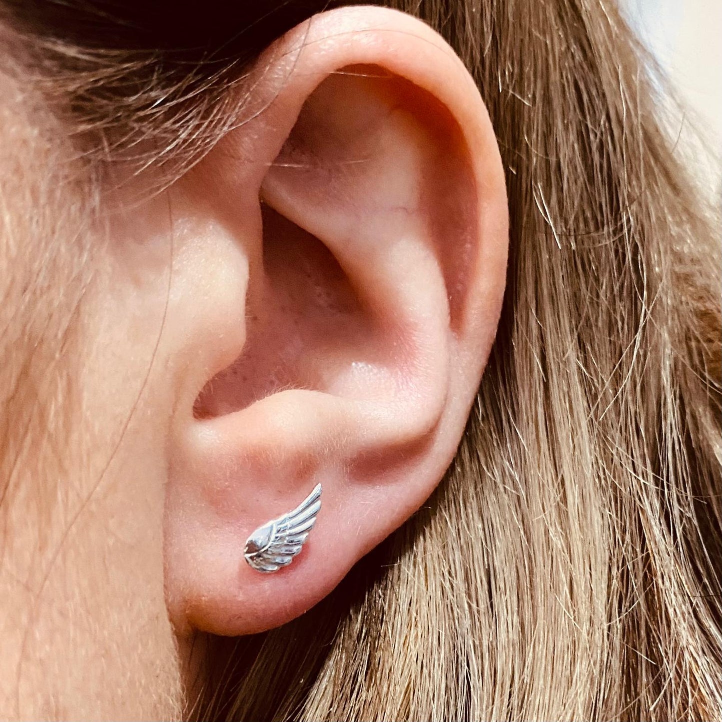 Sterling Silver Wings Stud Earrings - The Francesca