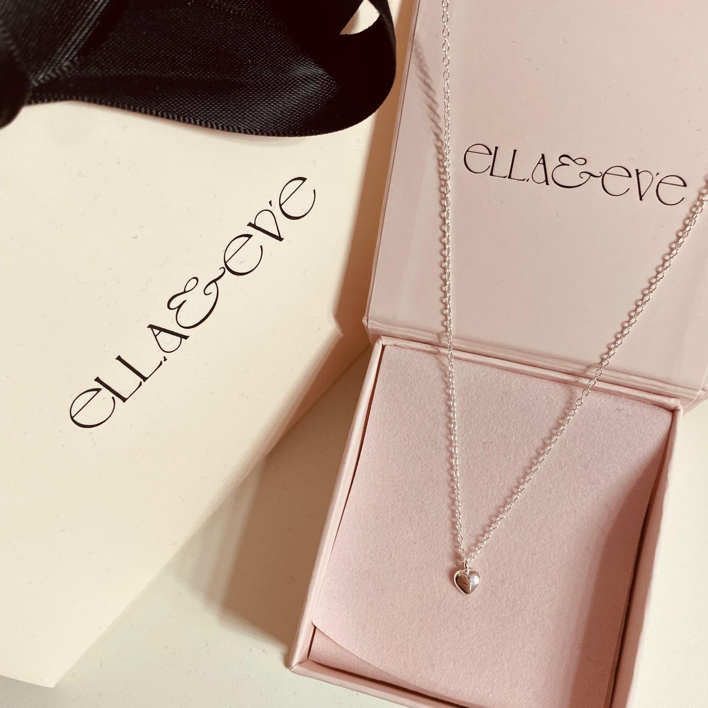 Sterling Silver Heart Necklace - The Freya