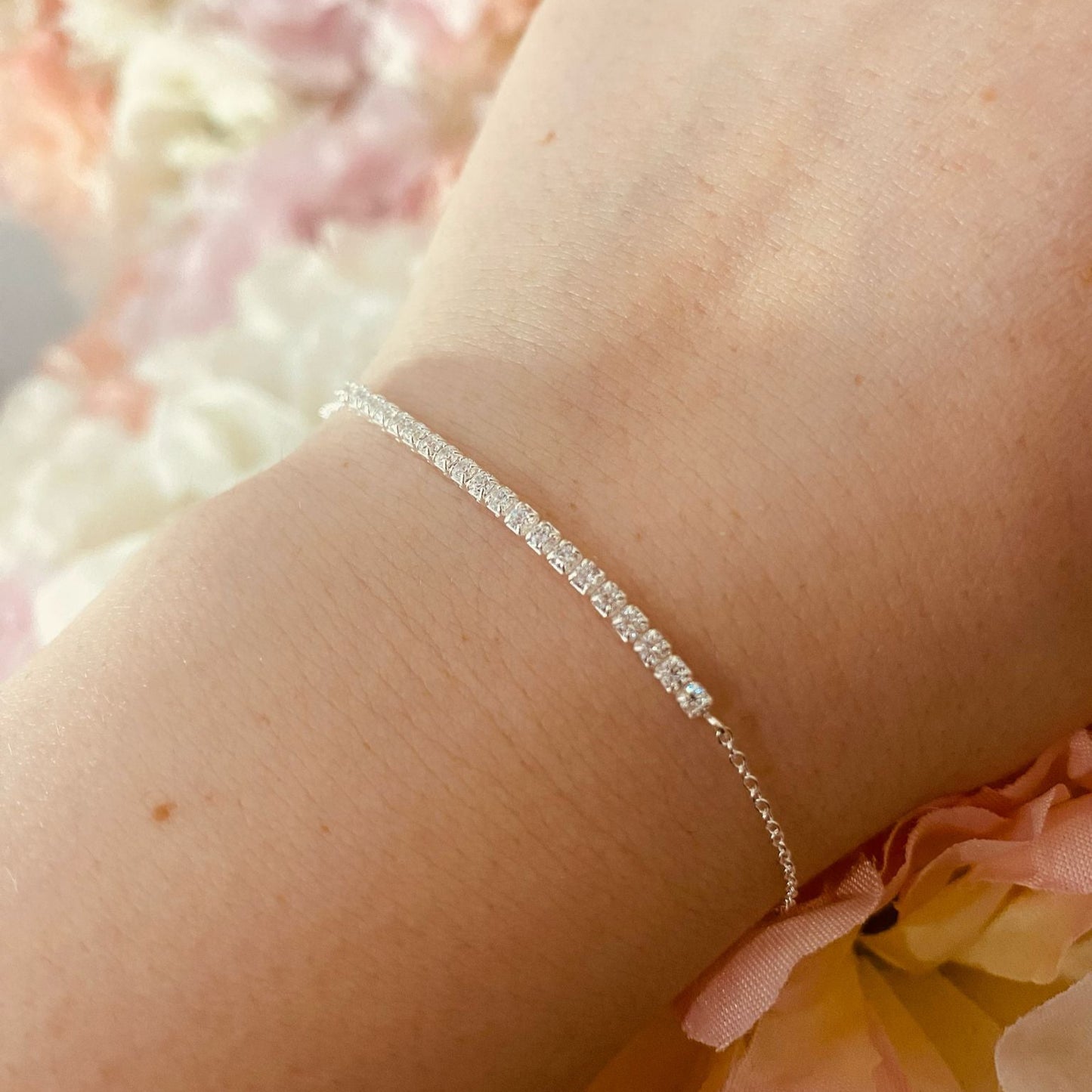 Sterling Silver Tennis Bracelet CZ Stone - The Terra