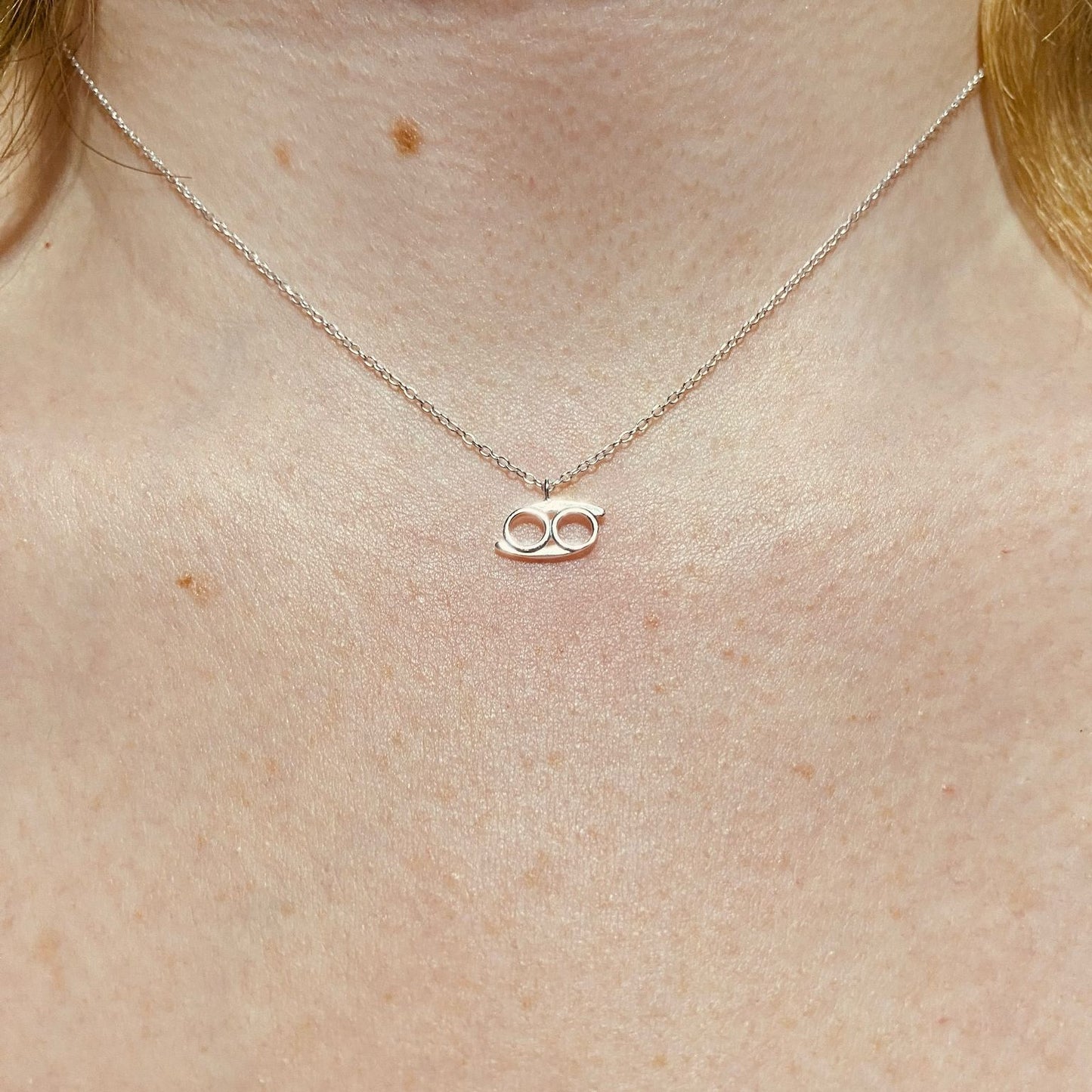 Sterling Silver Cancer Zodiac Sign Necklace - The Cancer